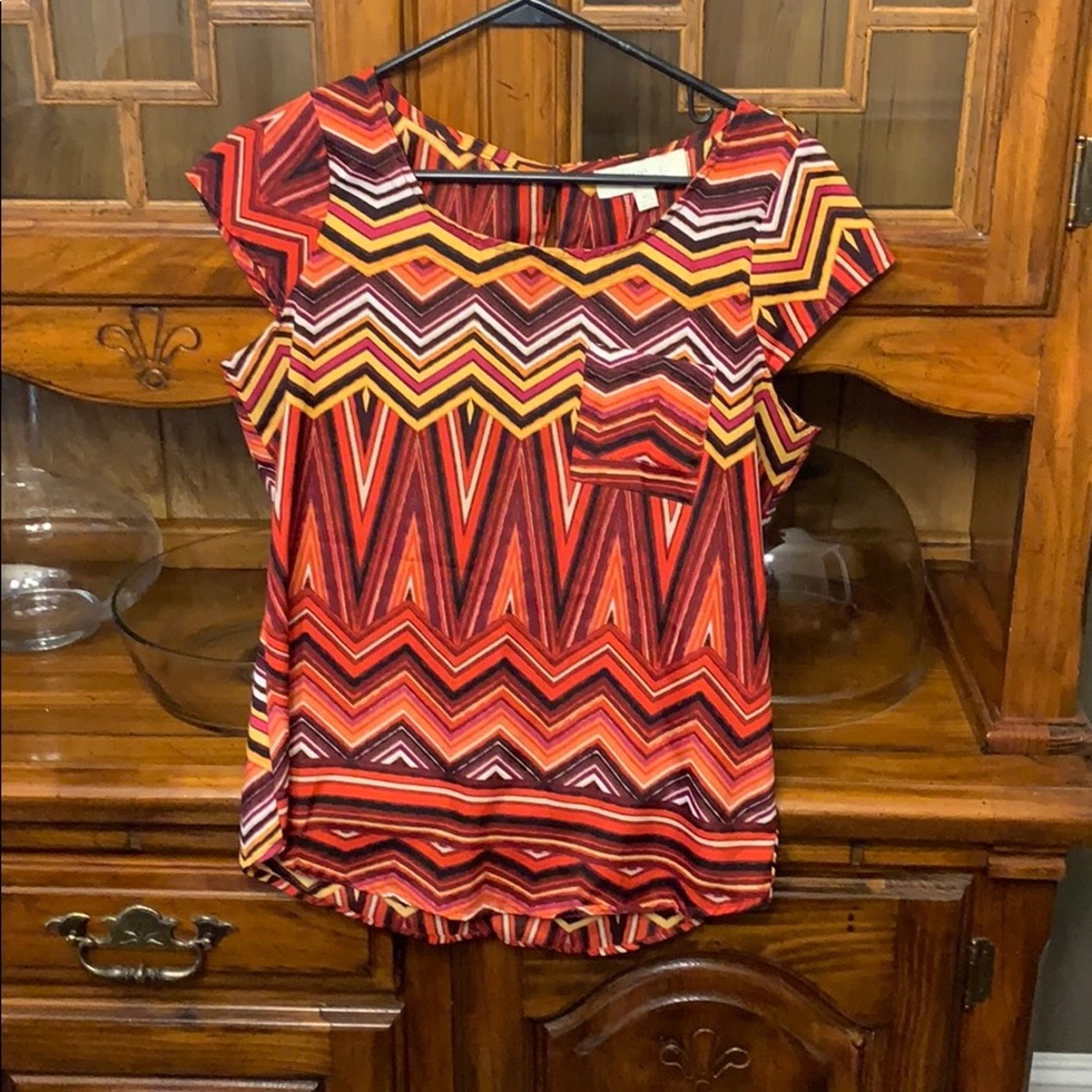 Olive & Oak Summer Red Blouse